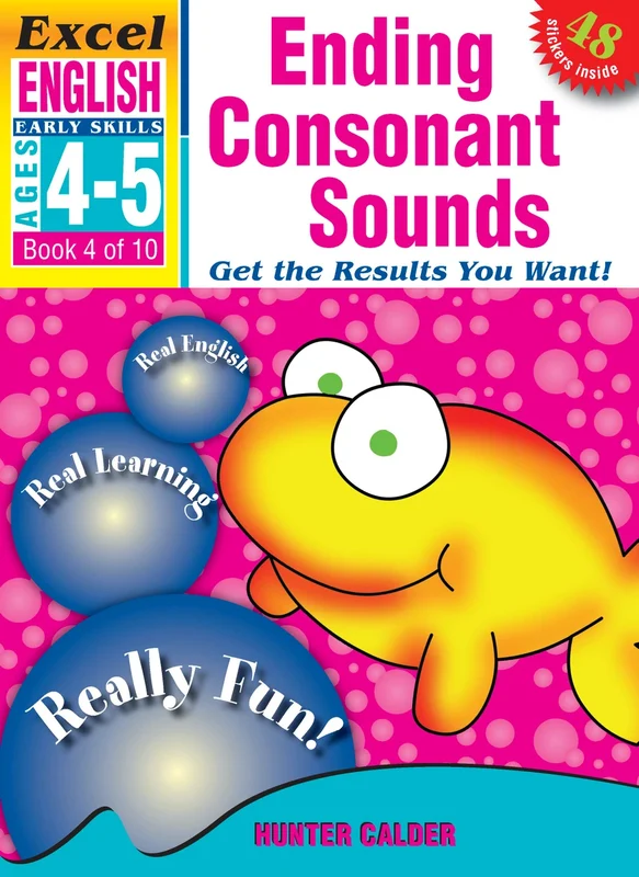 Excel Early Skills English Book 4 Ending Consonant Sounds Ages 4-5