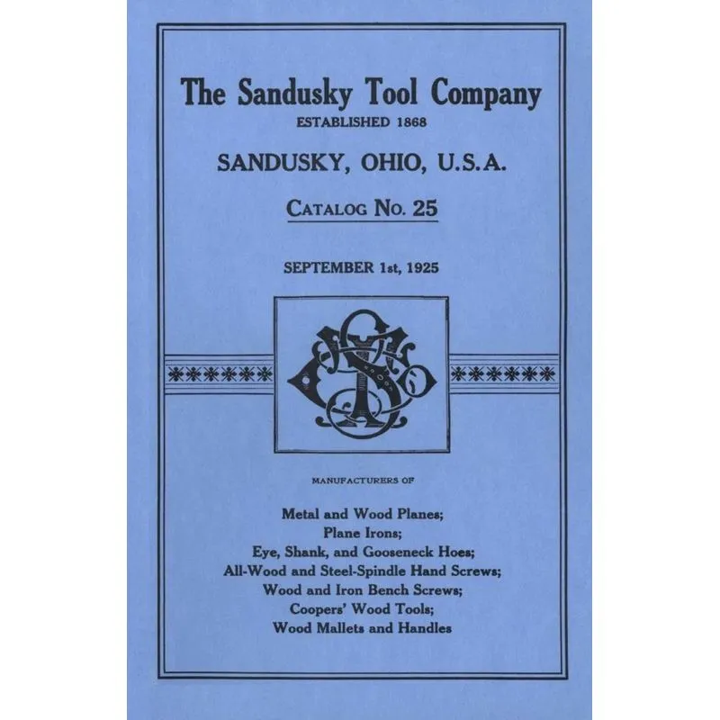Sandusky Tool Co. 1925 Catalog