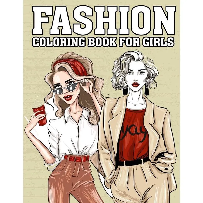 Livro Fashion Coloring Book For Girls