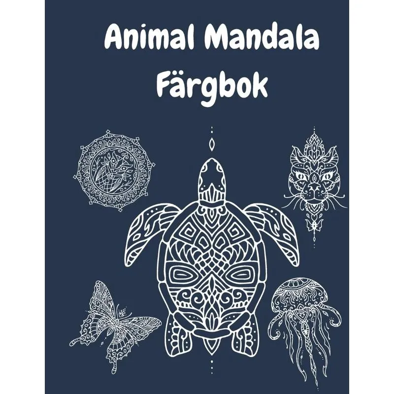 Animal Mandala Färgbok