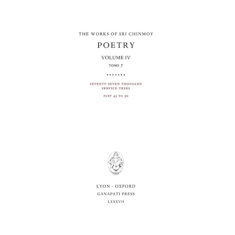 Poetry IV, tome 7