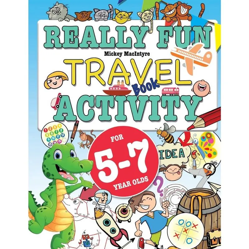 Really Fun Travel Activity Book For 5-7 Year Olds