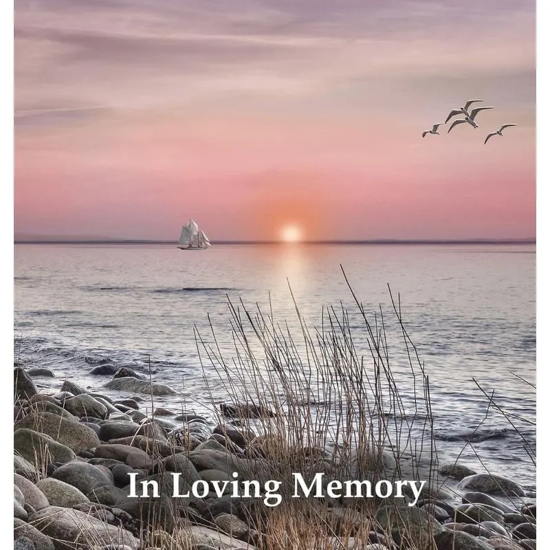 Funeral Guest Book In Loving Memory, Memorial Guest Book,