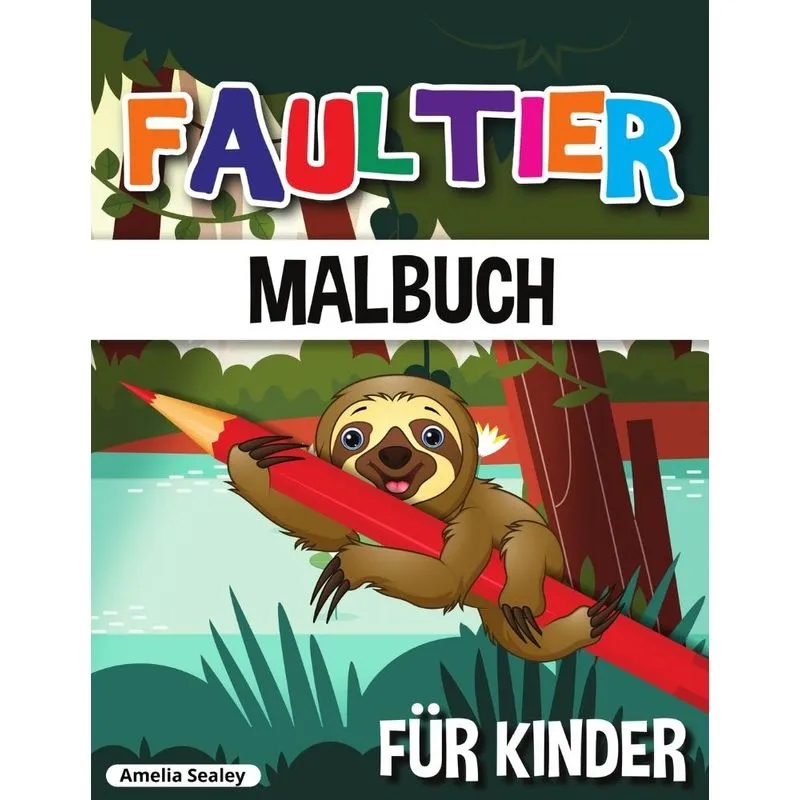 Faultier Malbuch für Kinder