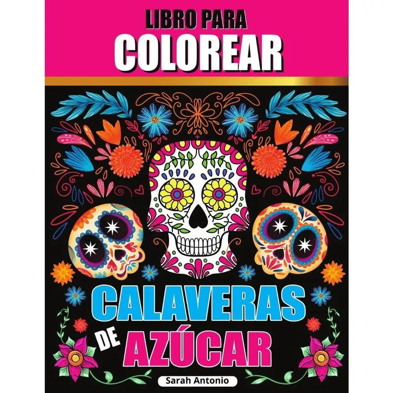 Libro para colorear de calaveras de azúcar