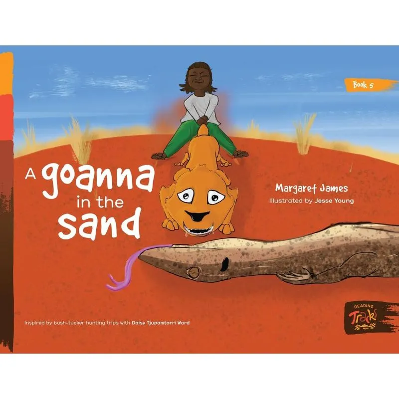 A goanna in the sand