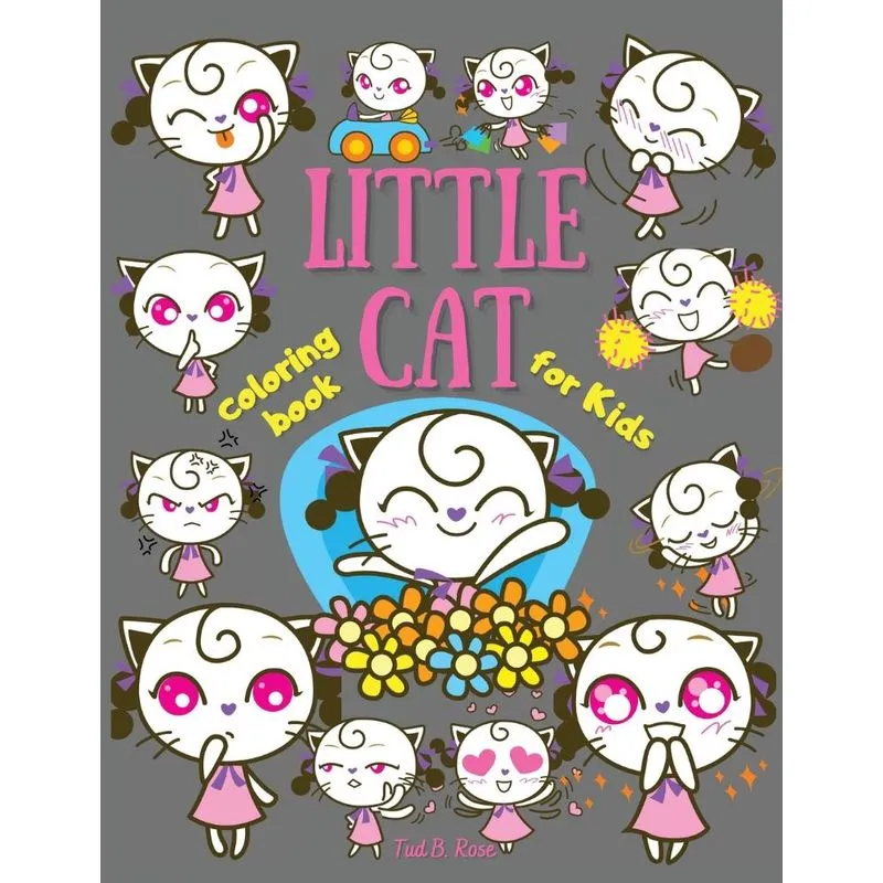 LITTLE CAT Coloring Book for Kids