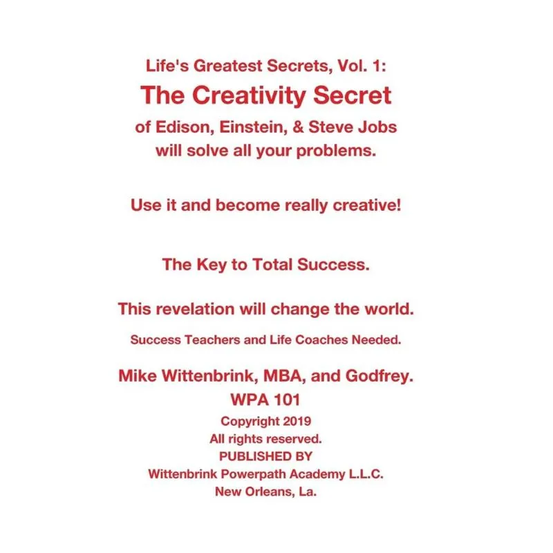 Lifes Greatest Secrets, Vol. 1