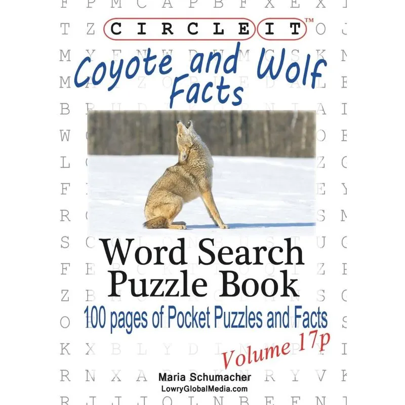 Circle It, Coyote and Wolf Facts, Pocket Size, Word Search,