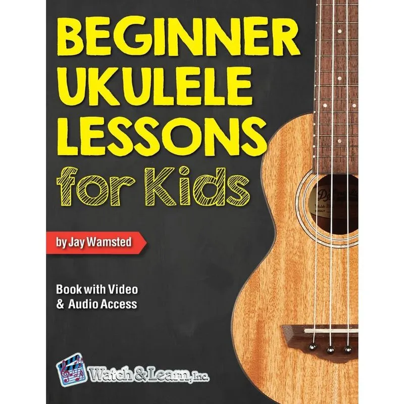 Livro Beginner Ukulele Lessons for Kids Book with Online Video and Audio Access