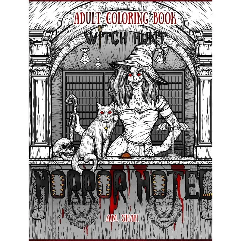 Adult Coloring Book Horror Hotel