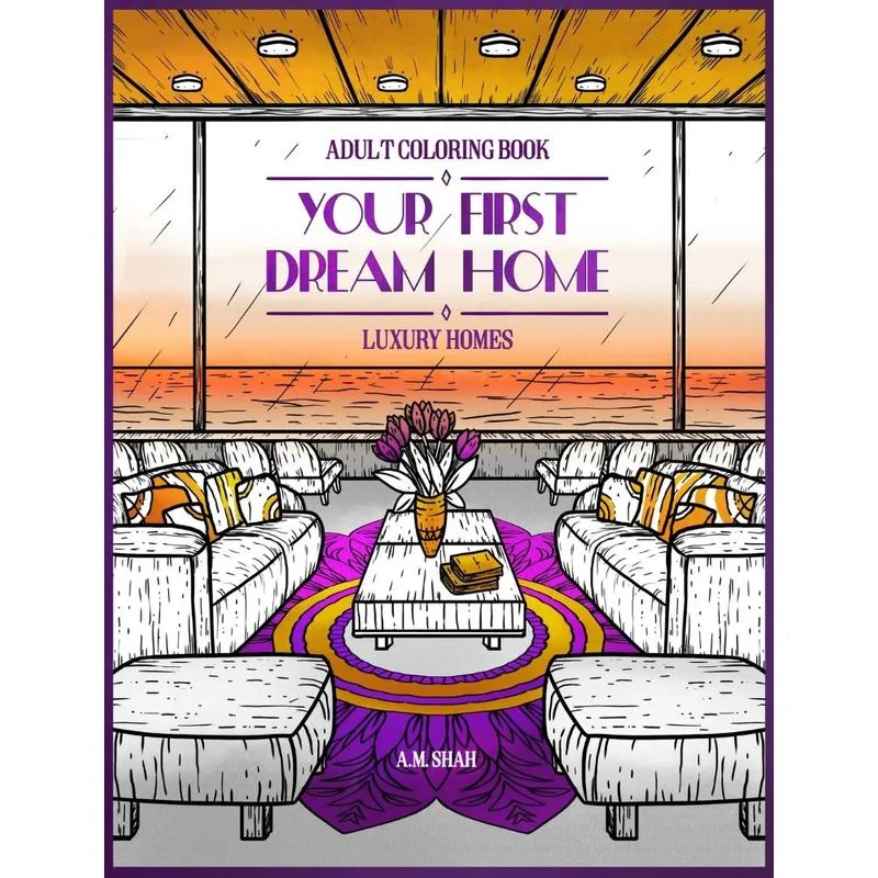Adult Coloring Book Luxury Homes