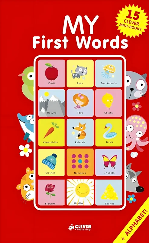 My First Words: 15 Clever Mini-Books Box Set (Clever Mini Board Books)