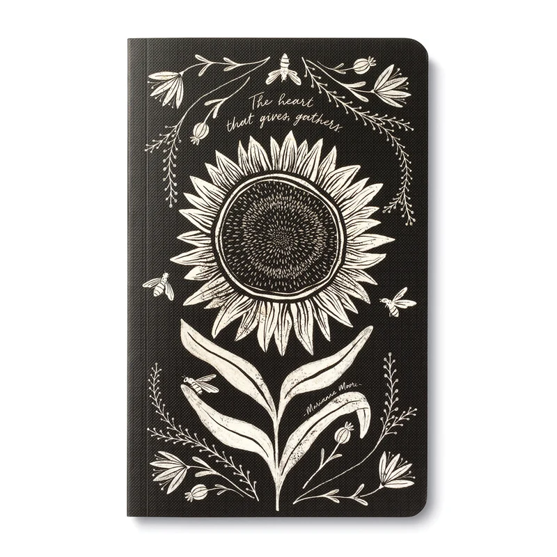 Write Now Journal: "The heart that gives, gathers." -Marianne Moore