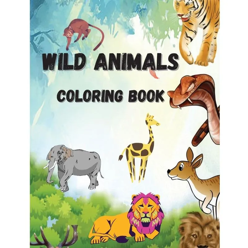Wild Animals Coloring Book