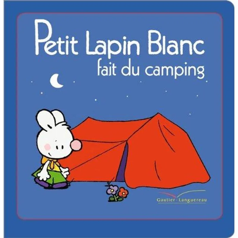 Petit Lapin Blanc Fait du Camping