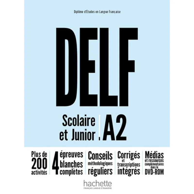 DELF A2 SCOLAIRE ET JUNIOR + DVD-ROM (AUDIO + VIDEO)
