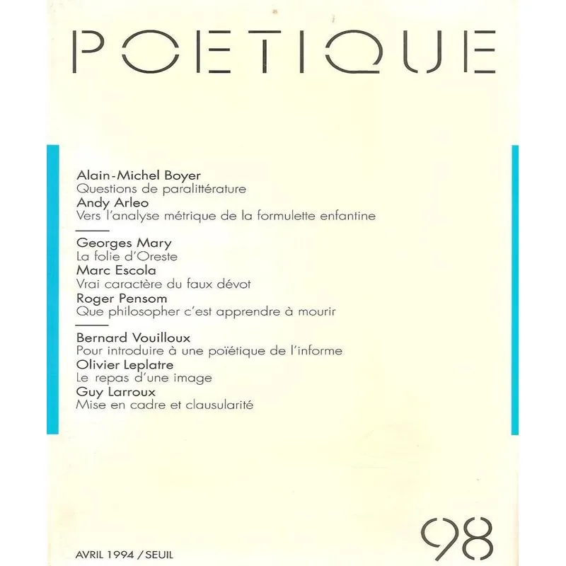 Poétique 98