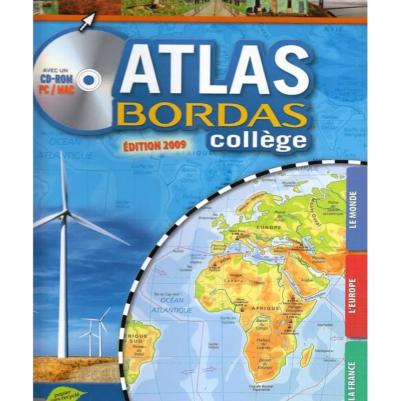 Atlas Bordas Collège + Cd-rom