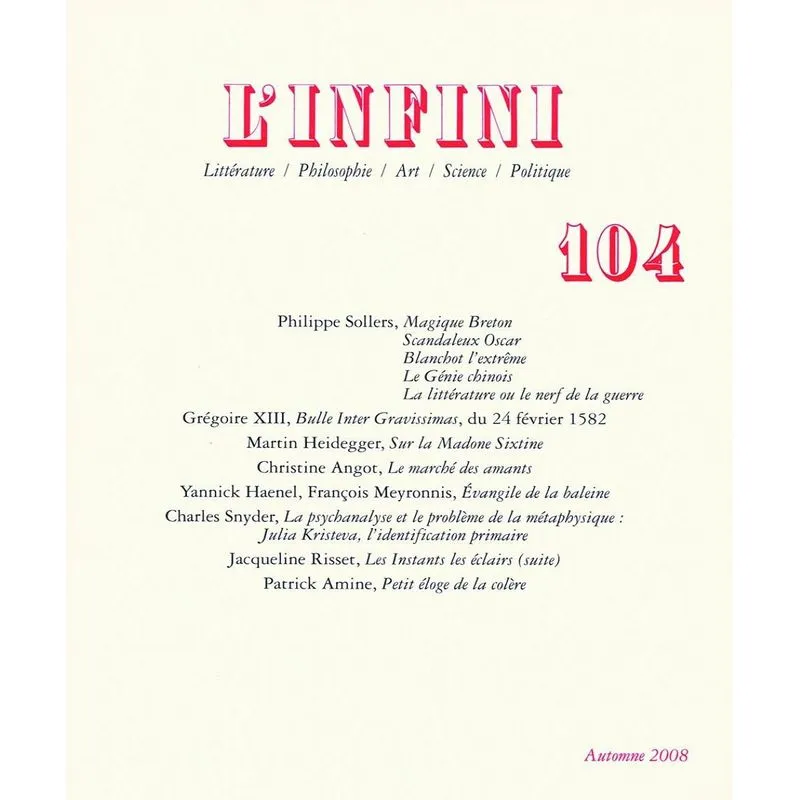 Linfini No 104