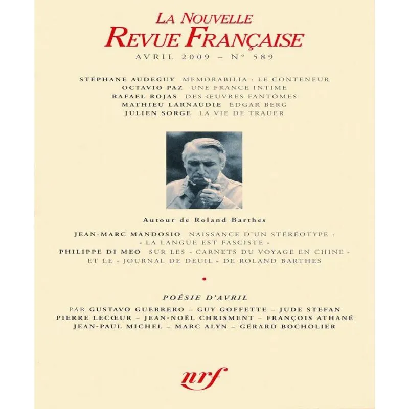 Nouvelle Revue Française No 589