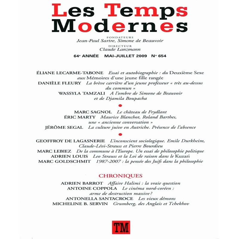 Revue Les Temps Modernes 654