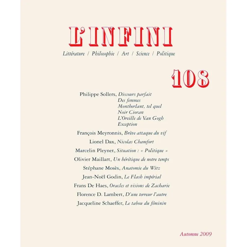 Infini (l), N. 108