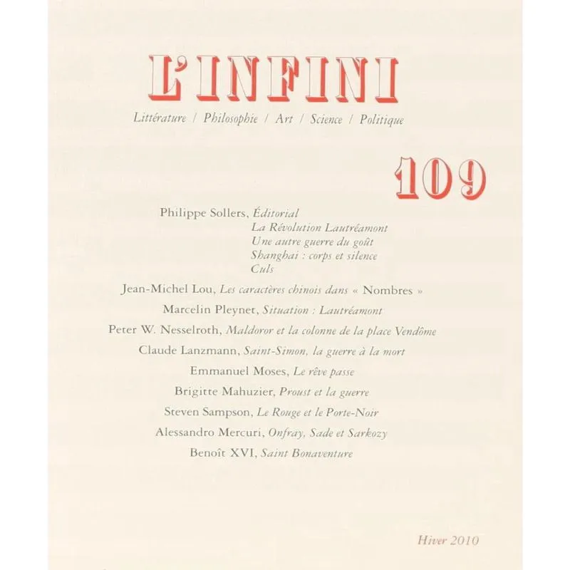 Infini (l), n. 109