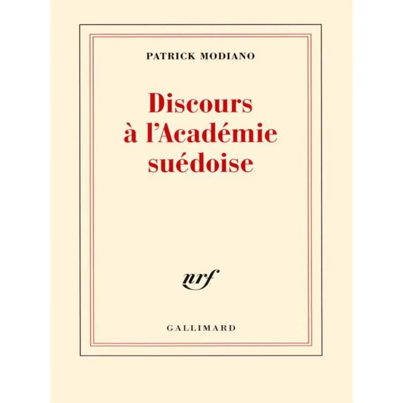 DISCOURS À L'ACADÉMIE SUÉDOISE