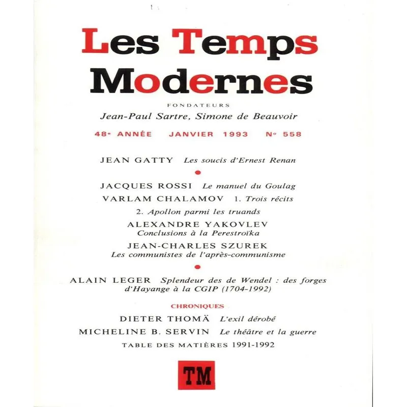 Les Temps Modernes 558