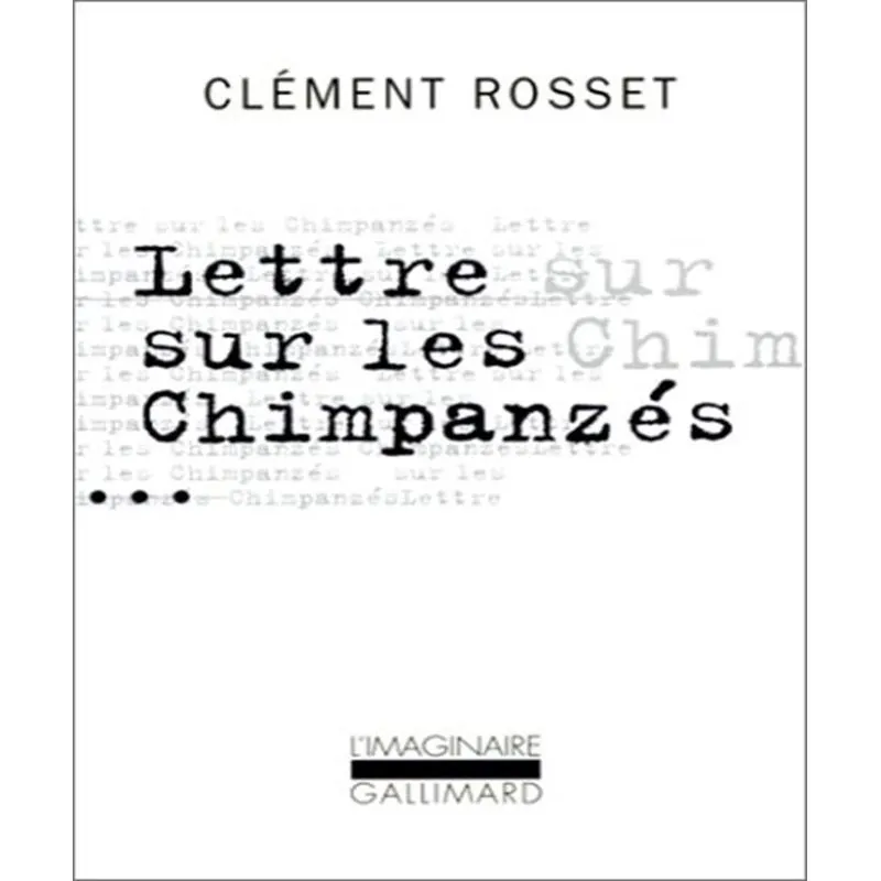 Lettre Sur Les Chimpanzés