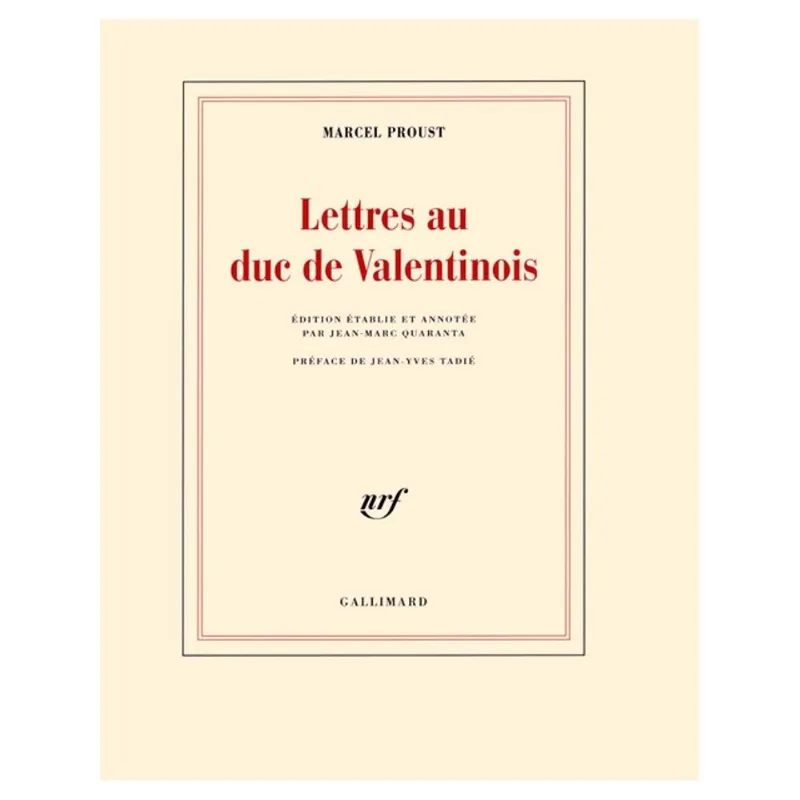 LETTRES AU DUC DE VALENTINOIS
