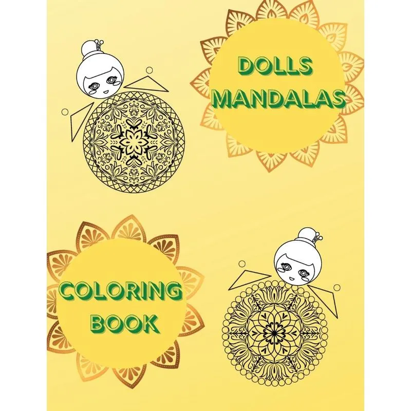 Dolls Mandalas Coloring Book