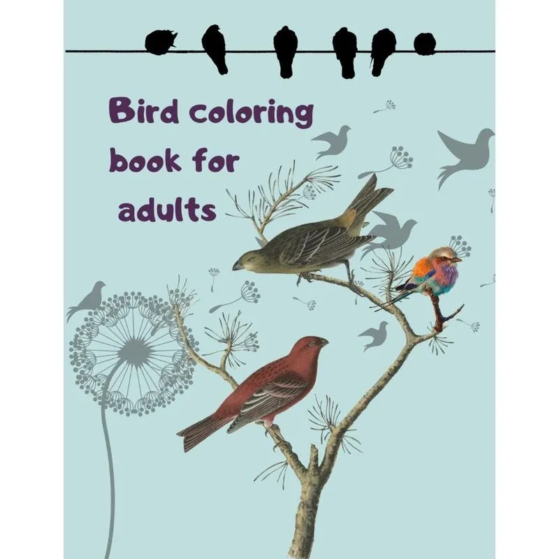 Bird coloring book for adults