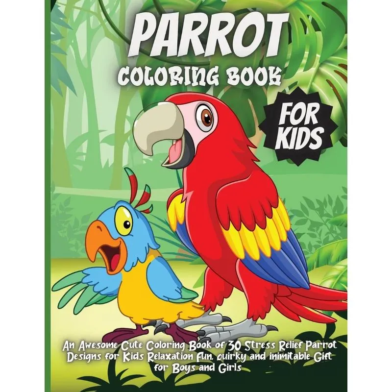 Parrot Coloring Book For Kids