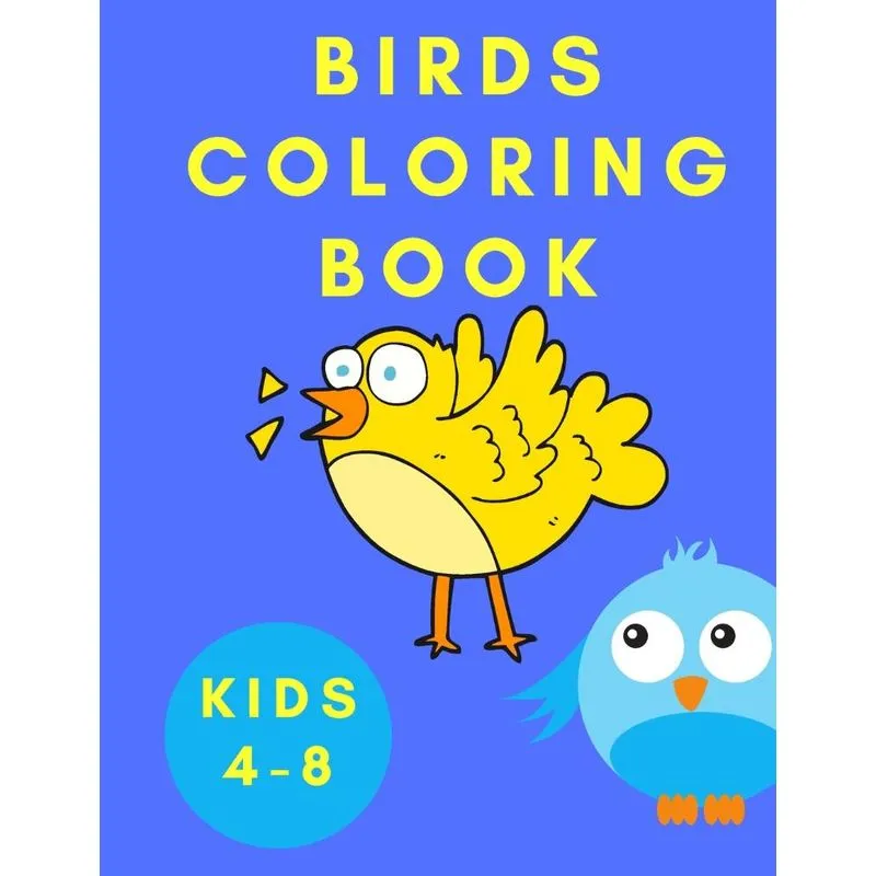 Birds Coloring Book Kids 4-8