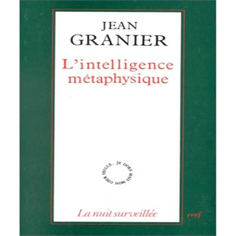 Lintelligence Métaphysique