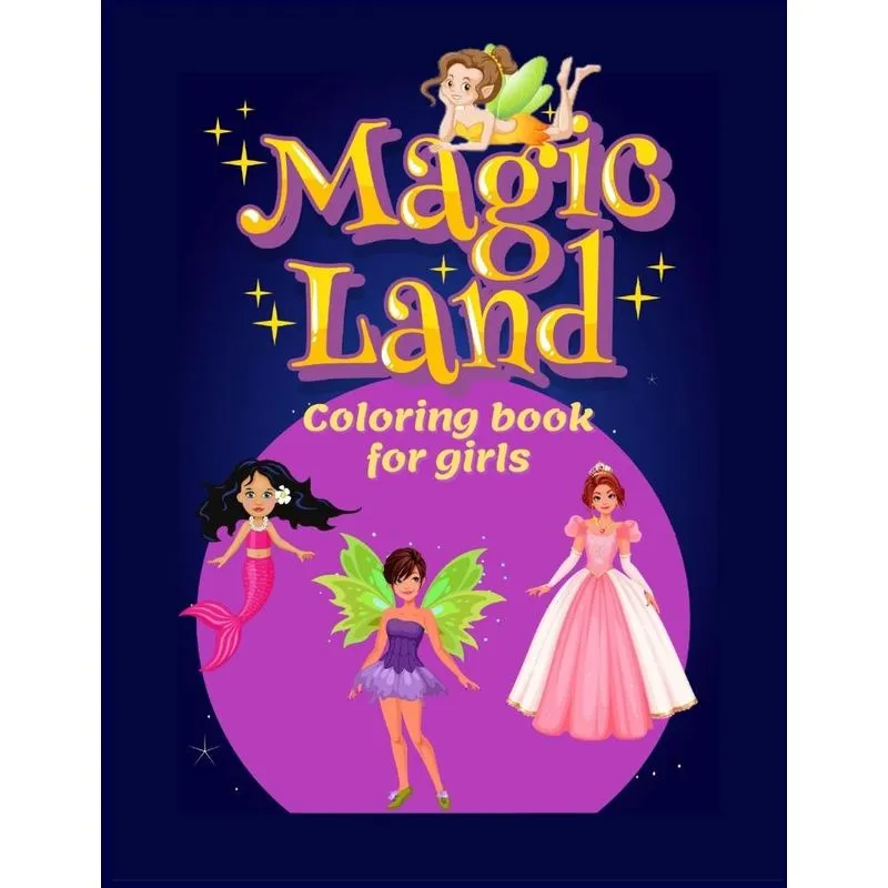 MAGIC LAND coloring book for girls