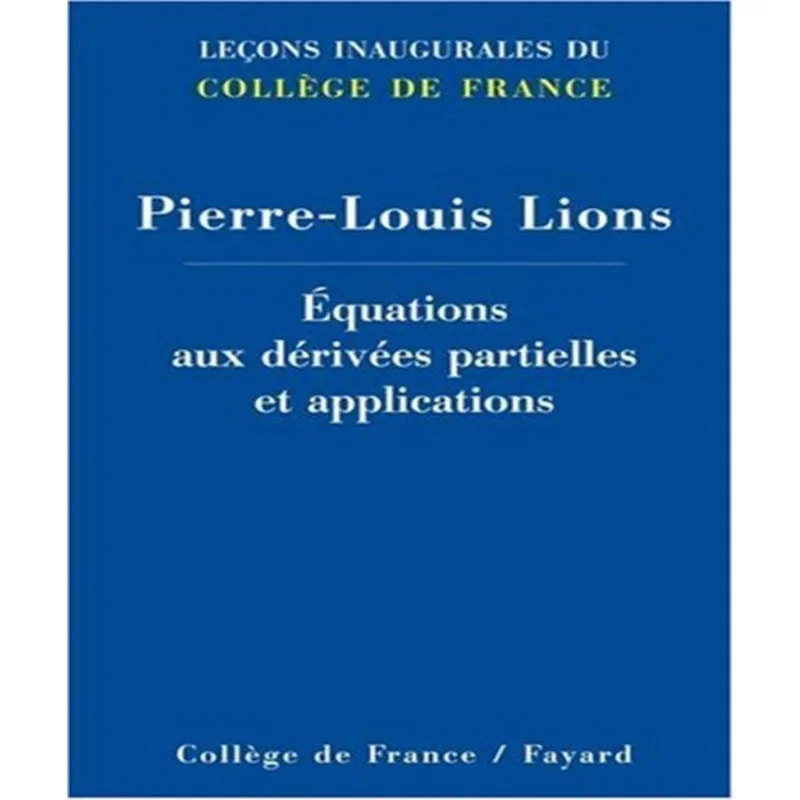 Équations Aux Dérivées Partielles Et Applications