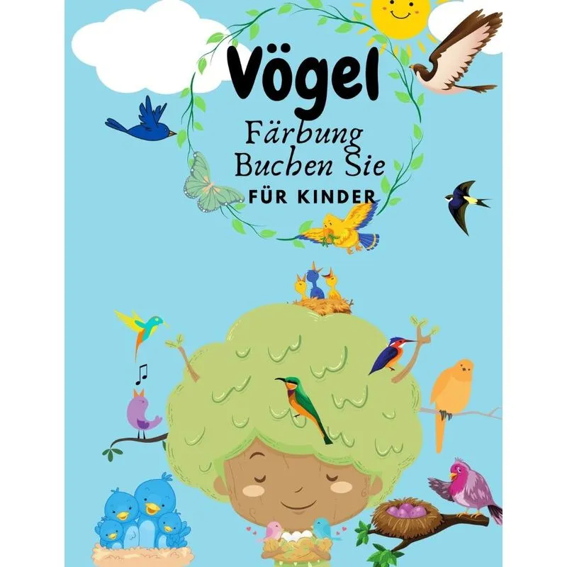 Vögel Färbung Buch für Kinder