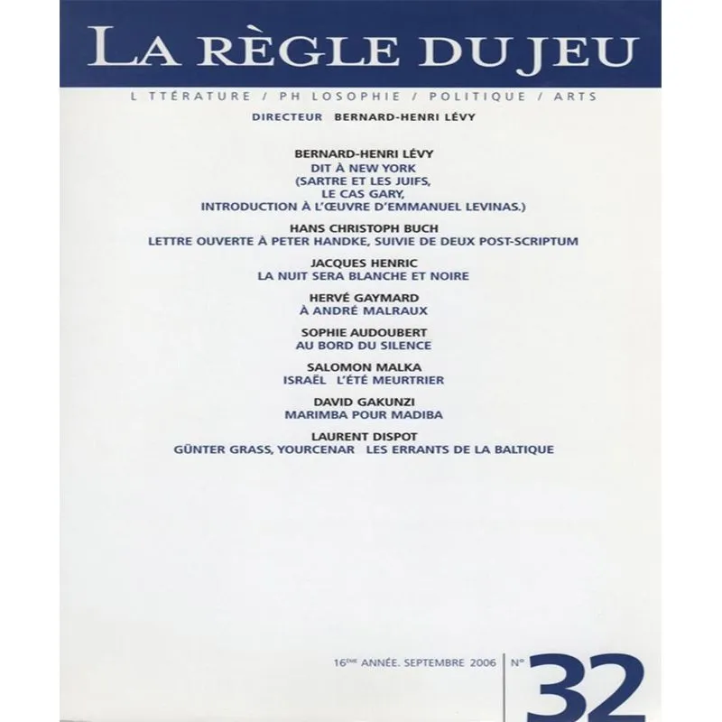 La Règle Du Jeu No 32
