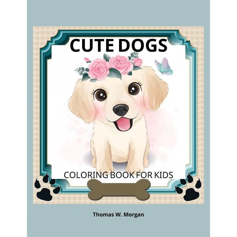 Cute Dogs Coloring Book for Kids