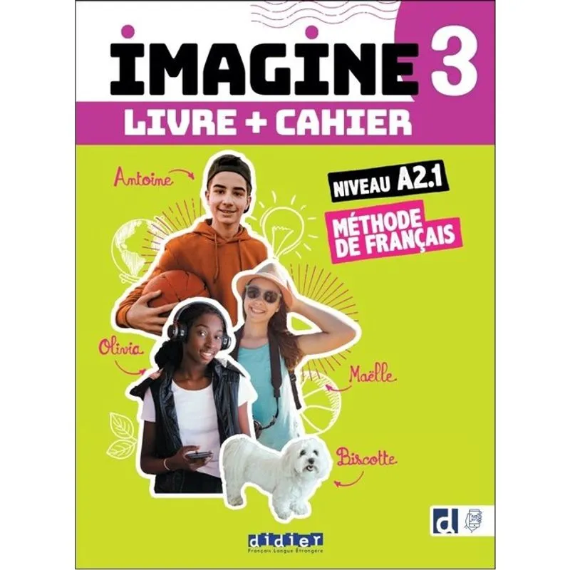 IMAGINE 3 - NIV. A2.1 - 3 UNITÉS - LIVRE + CAHIER + DIDIERFLE.APP