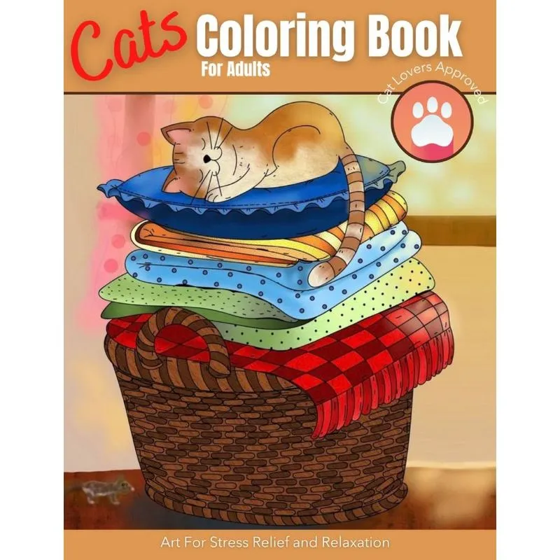 Cats Coloring Book For Adults