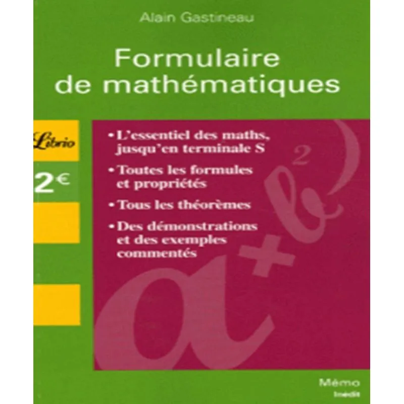 Formulaire De Mathématiques