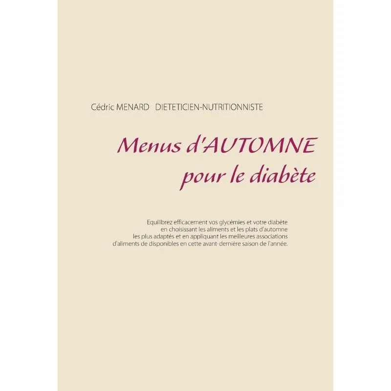 Menus dautomne pour le diabète