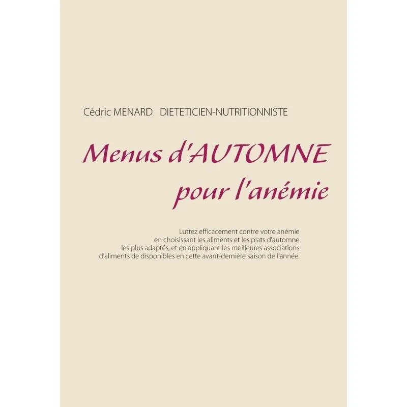 Menus dautomne pour lanémie