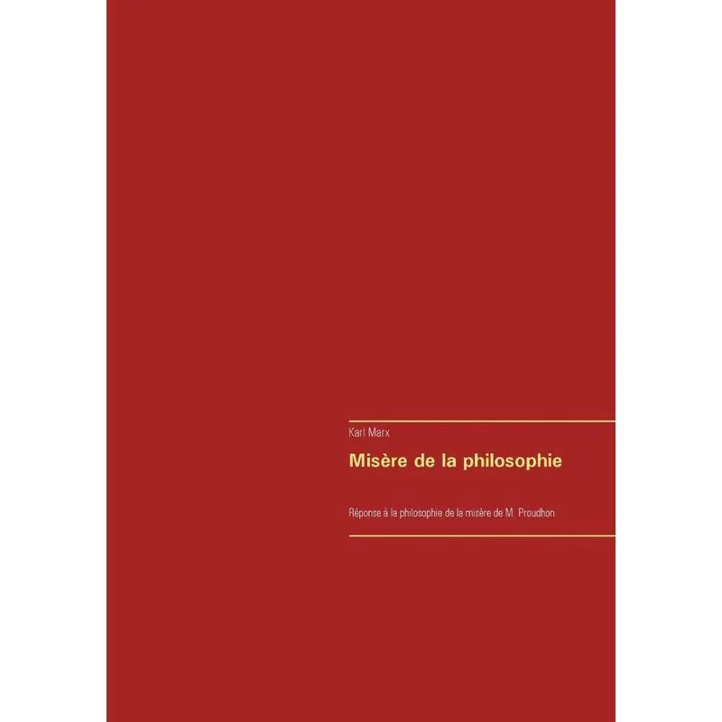 Misère de la philosophie