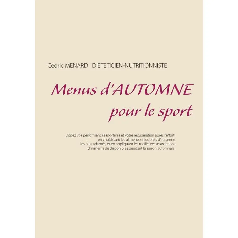 Menus dautomne pour le sport