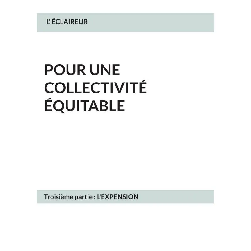 Pour Une Collectivité Équitable